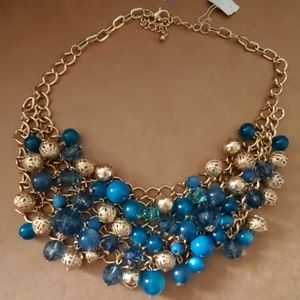 Gold and blue necklace